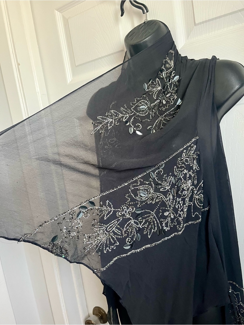 All Saints Spitalfields Silk Vintage 14 Large Cover Up Top Wrap Vest Embroidered - Picture 9 of 12